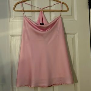Cowl neck Express Blush Pink Satin Top - NWT NEVER WORN